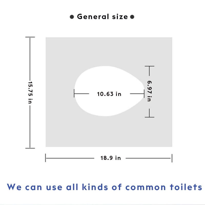 EGV-50 Pieces Disposable Plastic Toilet Seat Cover Waterproof, WC Cushion Toilet Cushion for Baby Pregnant Mom, Independent Packaging Suitable for Travel - Image 3